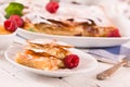 Bougatsa - Greek puff pastry with cream.