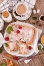 Bougatsa - Greek puff pastry with cream.