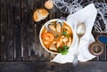 Bouillabaisse french seafood soup