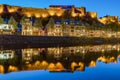 BOUILLON, BELGIUM - APRIL 19, 2017: Village and Castle on April Royalty Free Stock Photo