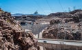 Engineering structures of Hoover Dam, Nevada. Panorama, aerial view
