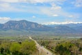 Boulder, Colorado and the Flatirons Mountains on a Sunny Day