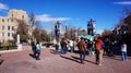 BOULDER, COLORADO, JANUARY 27, 2014: Visitors visit the downtown