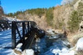 A bridge over Boulder Creek in Colorado Royalty Free Stock Photo
