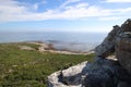 Boulder formation with fynbos vegetation and shoreline