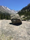 Boulder at Mills Lake in Rocky Mountain National Park Royalty Free Stock Photo