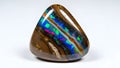 Boulder Opal on White Background Royalty Free Stock Photo