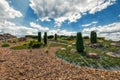 Boulder park in nochten, east germany, beside power station boxberg