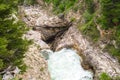 Boulder River flowing through rocky chasm in Montana