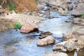 Boulder rocks on a Rocky mountain river. Rangbang river mountain valley.Tabakoshi West Bengal India Royalty Free Stock Photo