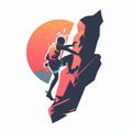 Bouldering logo design on white background. Generative AI.