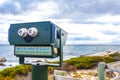 Boulders Beach sea water mountain telescope Cape Town South Africa Royalty Free Stock Photo