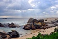 Boulders Beach, South Africa, african penguins colony Royalty Free Stock Photo