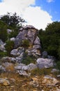 Boulders in Carmel mountain near the Druze town of Daliat el Carmel Israel Royalty Free Stock Photo