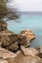 Boulders on Curacao Shore Royalty Free Stock Photo