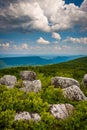 Boulders and eastern view of the Appalachian Mountains from Bear