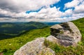 Boulders on the grassy slope Royalty Free Stock Photo