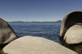 Boulders and Rocks Along a Lake Shoreline of Lake Tahoe