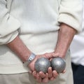Boules (Petanque) game Royalty Free Stock Photo
