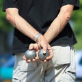 Boules Petanque game, Amiens Royalty Free Stock Photo