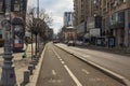 boulevard with bike lane in Bucharest