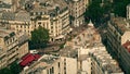 View from above of the Boulevard du Montparnasse, a famous city street in Paris, France Royalty Free Stock Photo