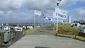 The boulevard with flags in terneuzen during the harbour days