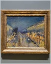 Boulevard Montparnasse at night by Camille Pissarro at London National Gallery