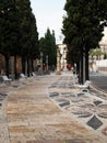 Boulevard near the old town of Tarragona. Royalty Free Stock Photo