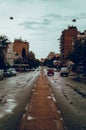 The boulevard after of the rain Royalty Free Stock Photo