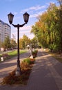 Boulevard on Vertkovskaya with a lantern, a vertically