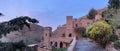 Boumalne Dades, Morocco, Africa, High Atlas Mountains, skyline, panoramic, view, sunset, terrace, garden