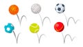 Bounce Balls Sport Playing Equipment Set Vector Royalty Free Stock Photo