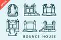 bounce house design vector flat isolated illustration Royalty Free Stock Photo