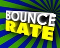 Bounce Rate 3d Words Visitor Audience Retention Internet Web Sit