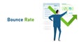 Bounce rate number of visitor leave exit from website analytics website flow Royalty Free Stock Photo