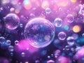 Bouncing bubbles in a vivid abstract scene Royalty Free Stock Photo