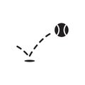 bouncing tennis ball. Vector illustration decorative design