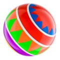 Bouncy Ball for Kids, ball inflatable rubber. 3D rendering Royalty Free Stock Photo