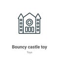 Bouncy castle toy outline vector icon. Thin line black bouncy castle toy icon, flat vector simple element illustration from Royalty Free Stock Photo