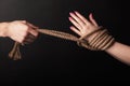 Bound hands Royalty Free Stock Photo