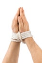 Bound praying hands Royalty Free Stock Photo
