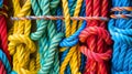 Bound in Unity: Colorful Ropes from Above