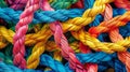Bound in Unity: Colorful Ropes from Above