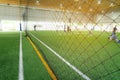 Boundary Line of indoor football soccer training field Royalty Free Stock Photo