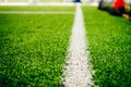 Boundary Line of an indoor soccer training field Royalty Free Stock Photo