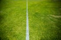 Boundary line of a playing field Royalty Free Stock Photo