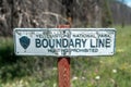 Boundary Sign In Yellowstone