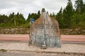 Boundary stone Royalty Free Stock Photo