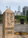 Boundary Stone of City of Victoria HK 1903 Royalty Free Stock Photo